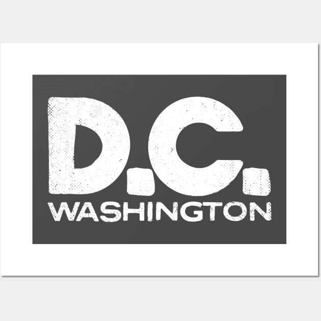 Washington D.C. Vintage Typography Wall Art by Commykaze